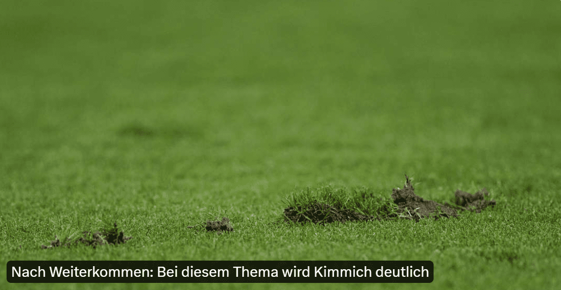 Joshua Kimmich: No Excuses Intended, But the Pitch Was Really Bad, Sticking the Ball -illustration-