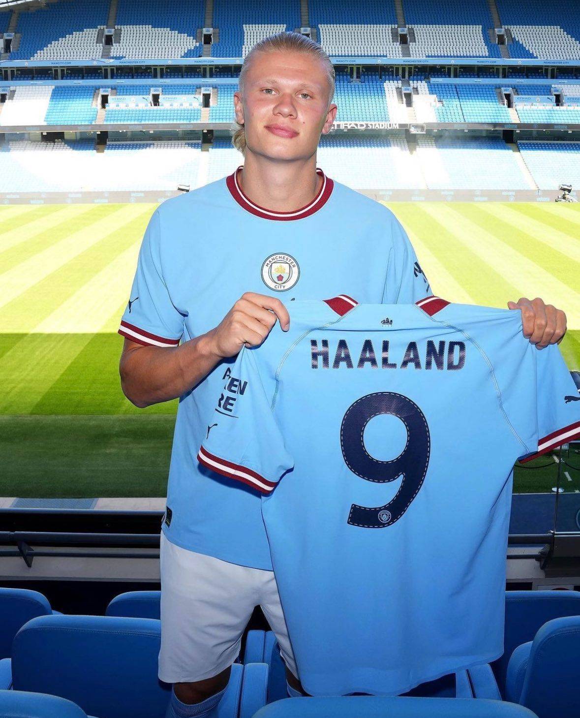 Two Years Ago Today: Haaland Signed for Manchester City, A Record of Games and Titles -illustration-