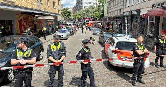 Man Shot by Police After Displaying Incendiary Device During Protest Near Dutch Fans Gathering in Hamburg -illustration-