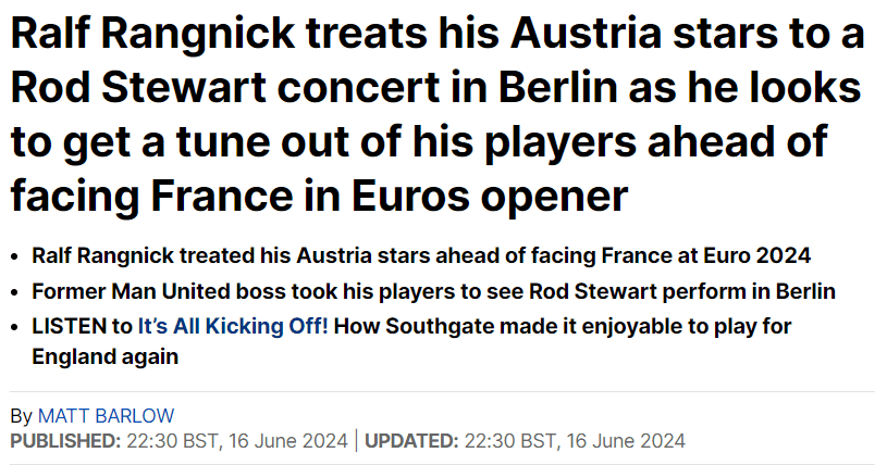 Mail: Austria boss Rangnick stays true to his unorthodox ways, treating team to Rod Stewart rock concert before France clash -illustration-1