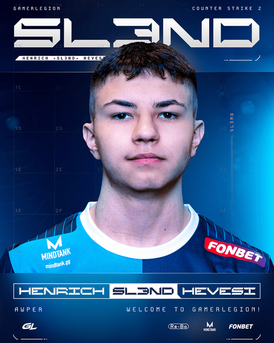 GamerLegion Officially Signs Hungarian AWPer sl3nd -illustration-