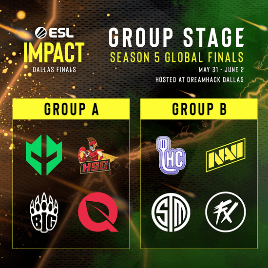 ESL Impact S5 Finals Groups and First Round Matchups Announced -illustration-1