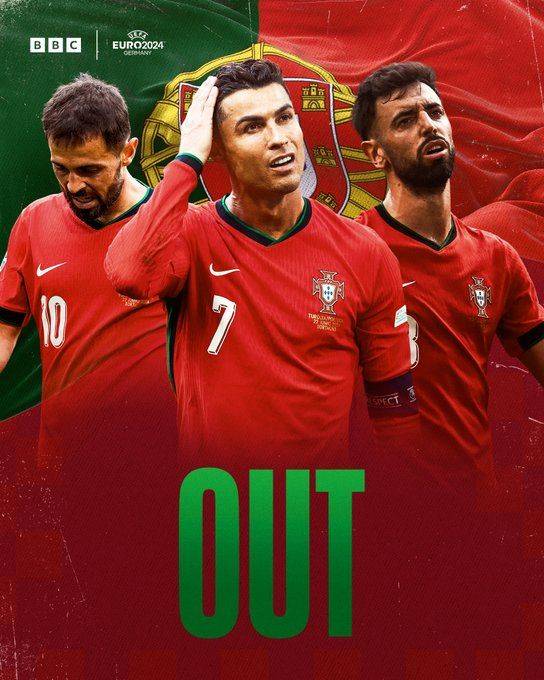 Portugal Exits with a Sigh, Ronaldo Ends First Major Tournament Without Scoring -illustration-