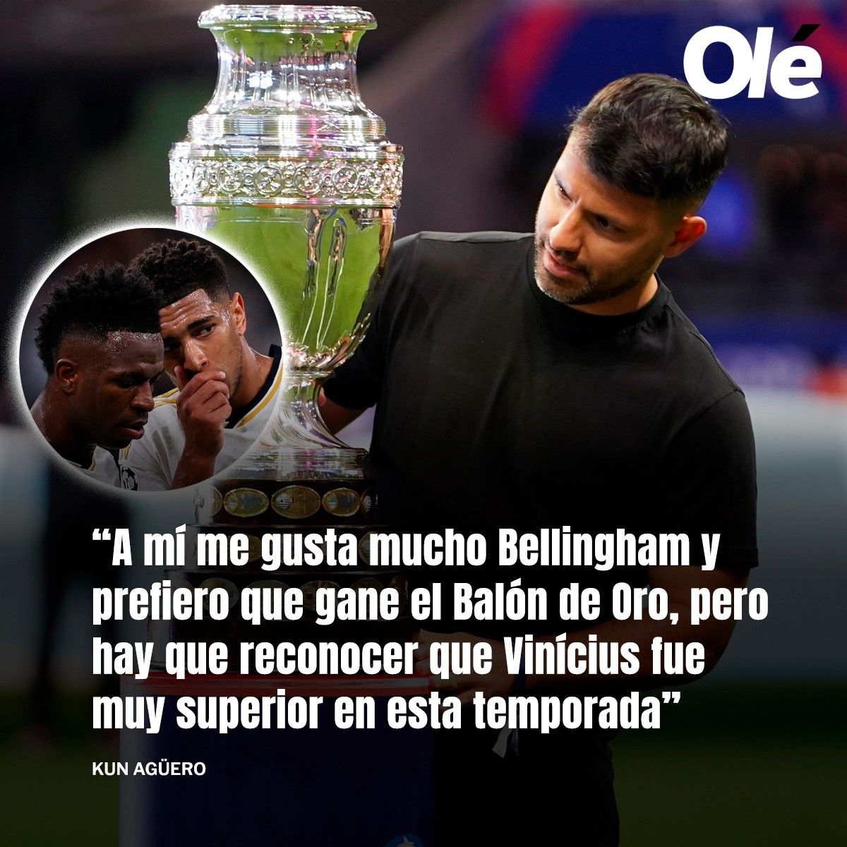 Aguero: Vinicius is better than Mbappe, hopes Bellingham wins Ballon d’Or -illustration-