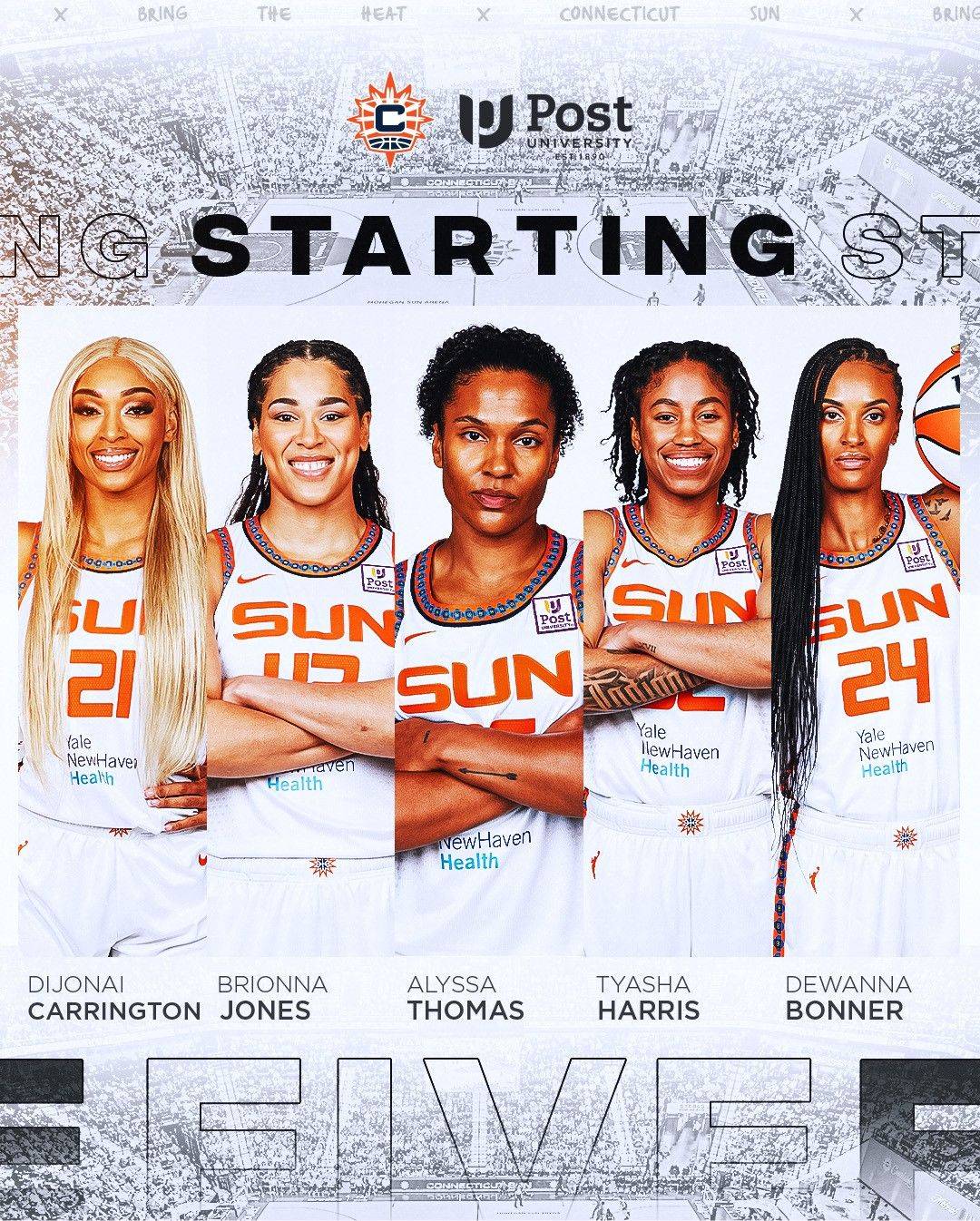 Sun vs. Dream Starting Lineups: Bonner Leads Clash Against Gray -illustration-