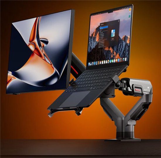 Efficient HKC KR50 & KR51 Dual-Monitor Mount Arms: Elevate Productivity with a Lift of Your Hand -illustration-5