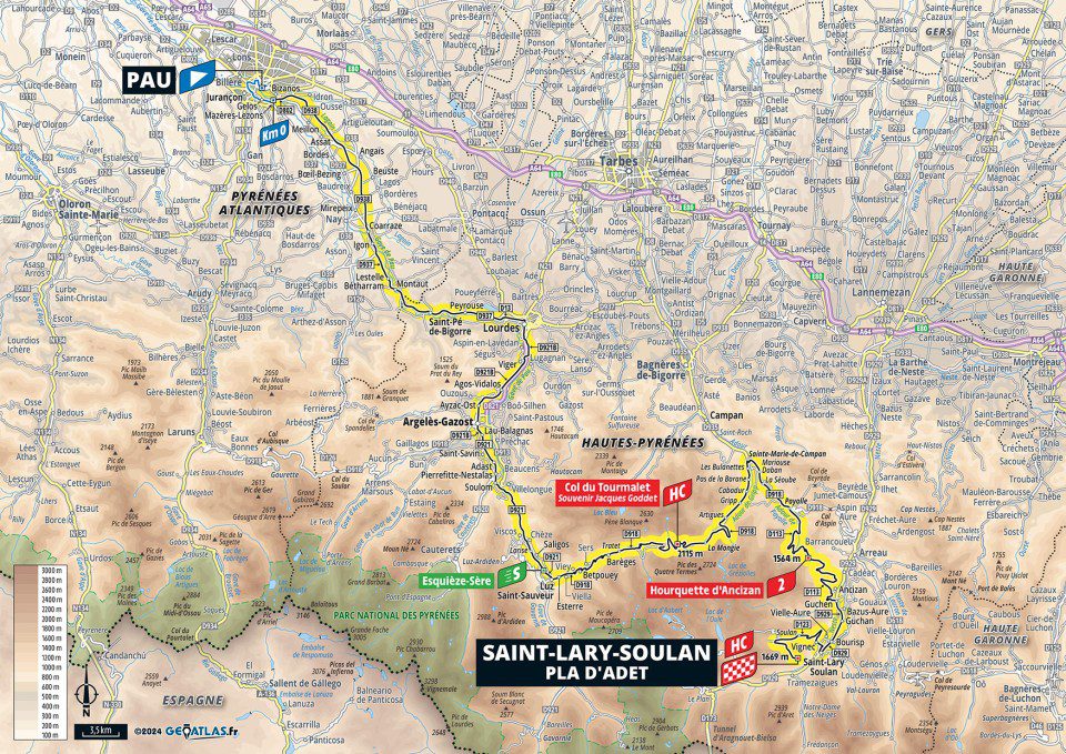 Tour de France 2024 S14: Pogacar Dominates at Col du Solauron with UAE Team Emirates’ Support -illustration-3