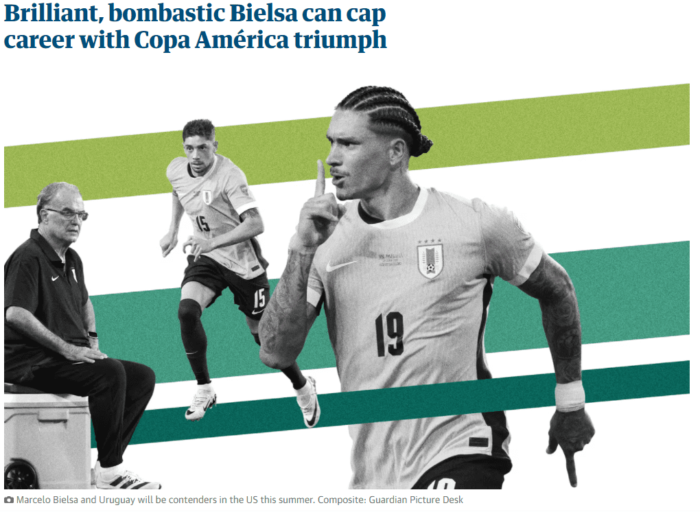 Burn the Old Master on a Frying Pan? British Media: Bielsa Leads Uruguay’s Charge for Copa América Title, His Management Mesmerizes -illustration-