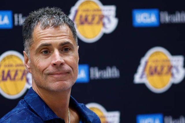 Pelinka Confirms Willingness to Trade Two First-Round Picks: Lakers Have Discussed Trades with Nets, Jazz, and Trail Blazers -illustration-