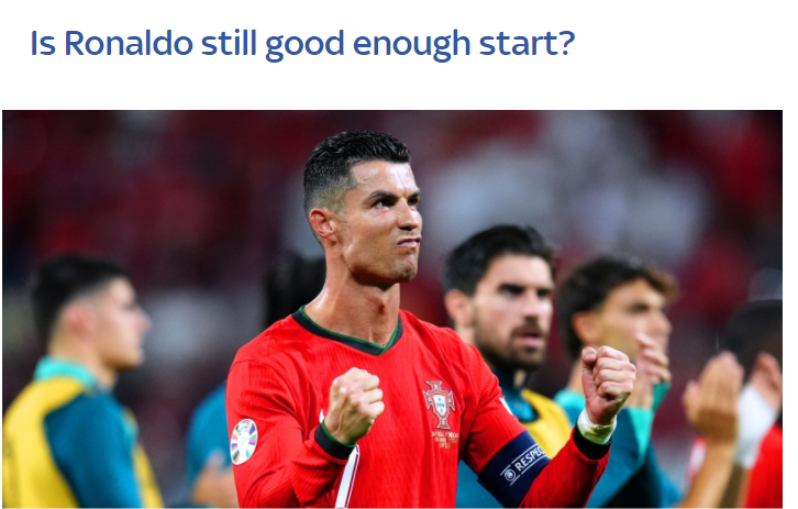 Objective Praise or Forced Applause? British Media: Ronaldo’s Performance on the Pitch Remains Impressive, Leads in Shots and Ranks High in Other Stats -illustration-1