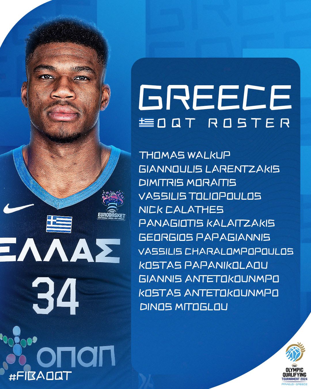 Giannis Antetokounmpo to Miss Tomorrow’s Friendly Match Between Greece and Puerto Rico Due to Illness -illustration-