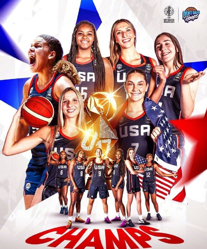 Women’s U17 Basketball World Cup: USA Women’s Team Goes Seven Wins Unbeaten to Defend World Cup Title -illustration-