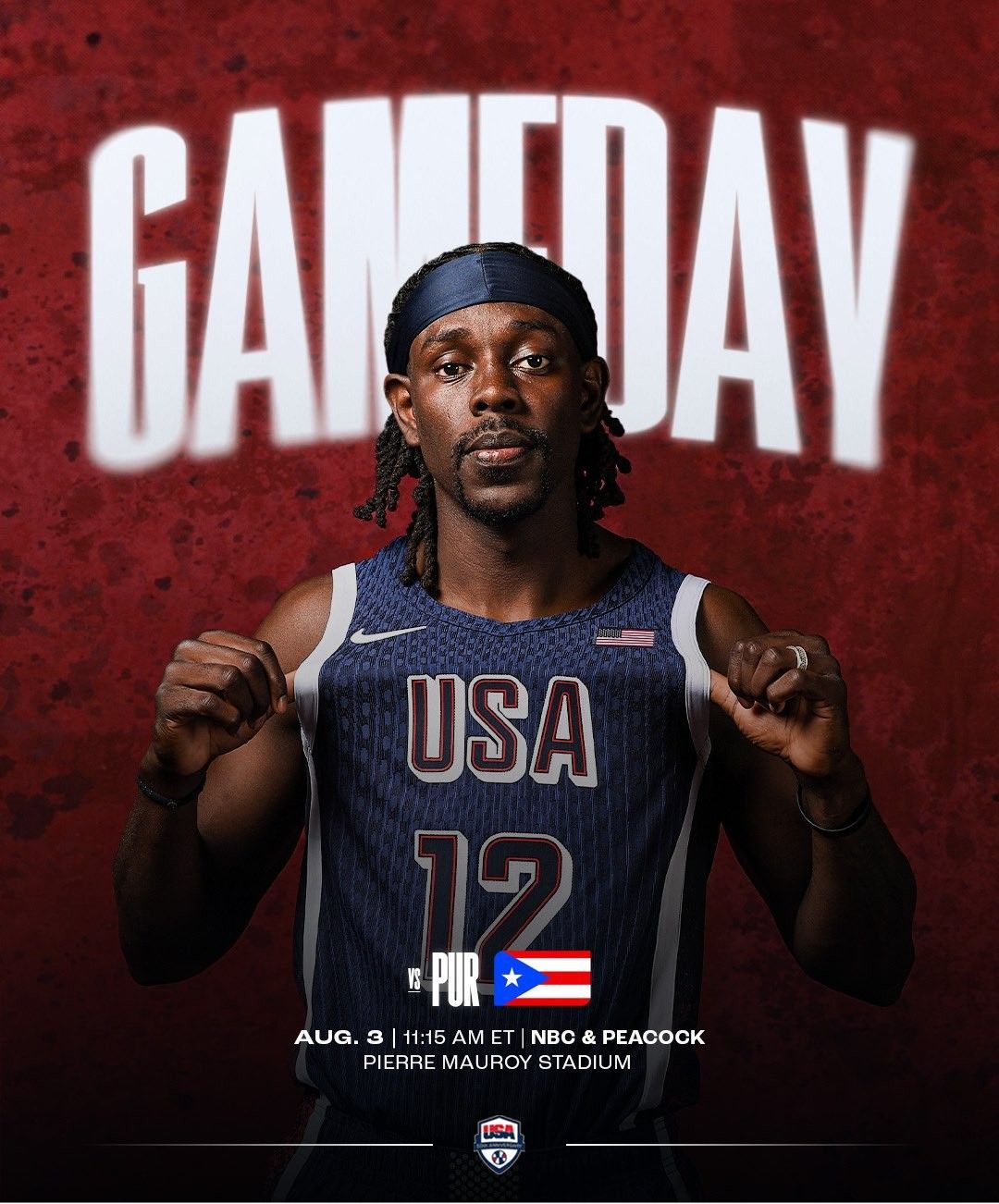 Jrue Holiday Out With An Ankle Injury For Today’s Game Against Puerto Rico -illustration-