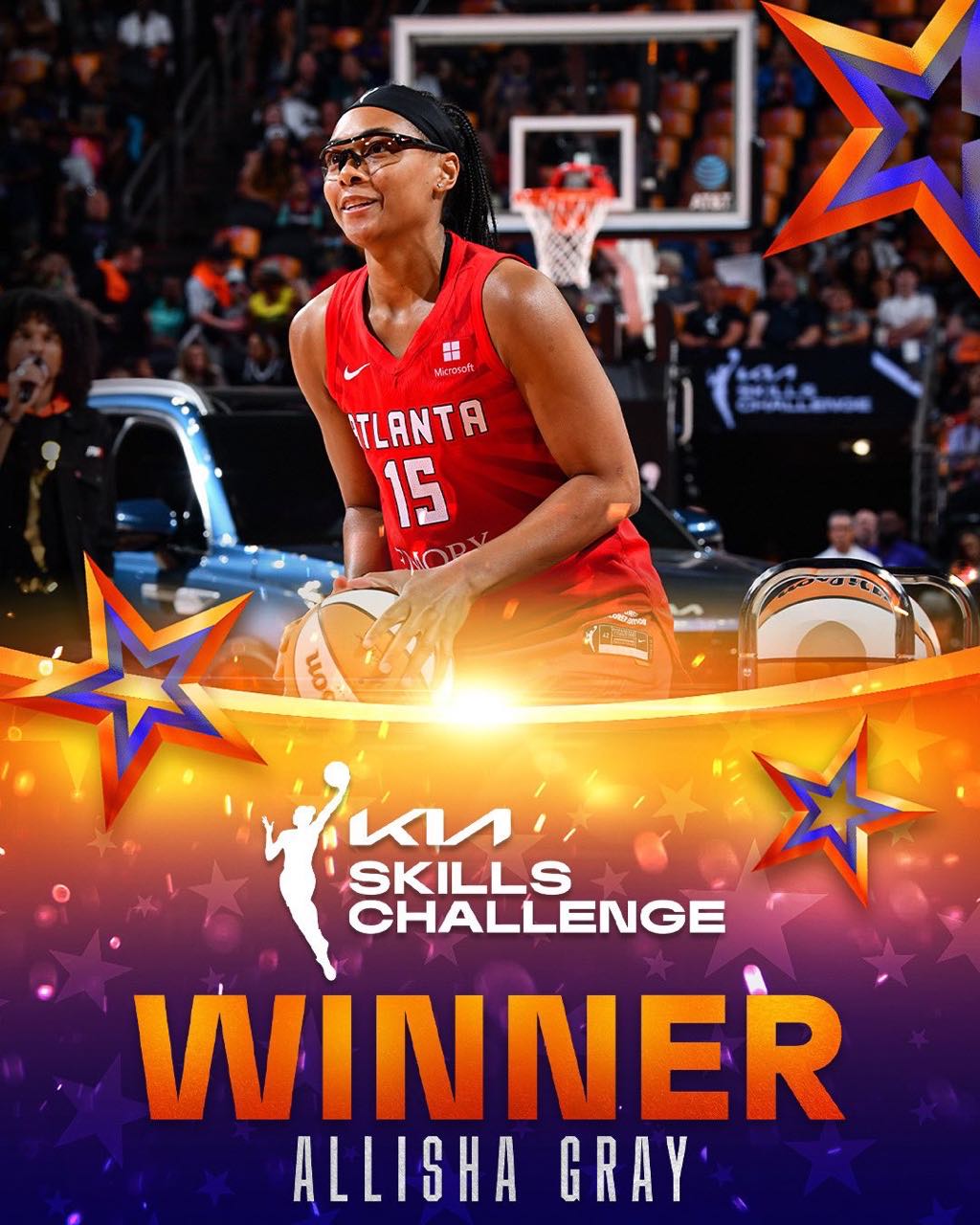 Star Player Gray Makes WNBA History as First Player to Win Both Three-Point and Skills Contests in a Single Season -illustration-