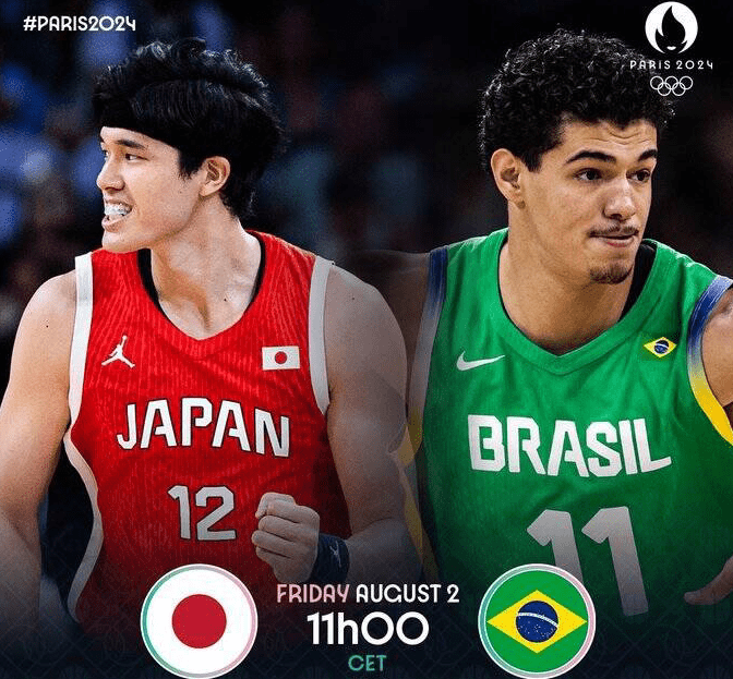 Olympic Men’s Basketball Report: Caboclo Prevails Over Yuki Togashi as Brazil Defeats Japan to Secure Third Place in Group -illustration-