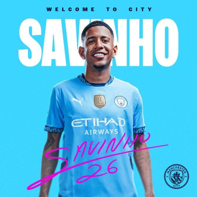 Official: Manchester City Sign Winger Savio for £21 Million -illustration-