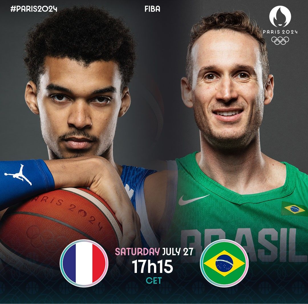 French Men’s Basketball vs. Brazilian Men’s Basketball Starting Lineup: Evan Mobley Makes Olympic Debut Against Bruno Caboclo -illustration-