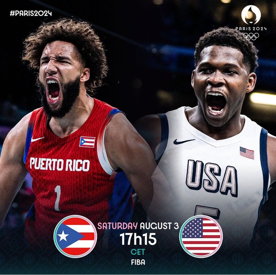 FIBA Releases Olympic Men’s Basketball Warm-up Poster: Puerto Rico and the USA Will Conclude the Group Stage -illustration-