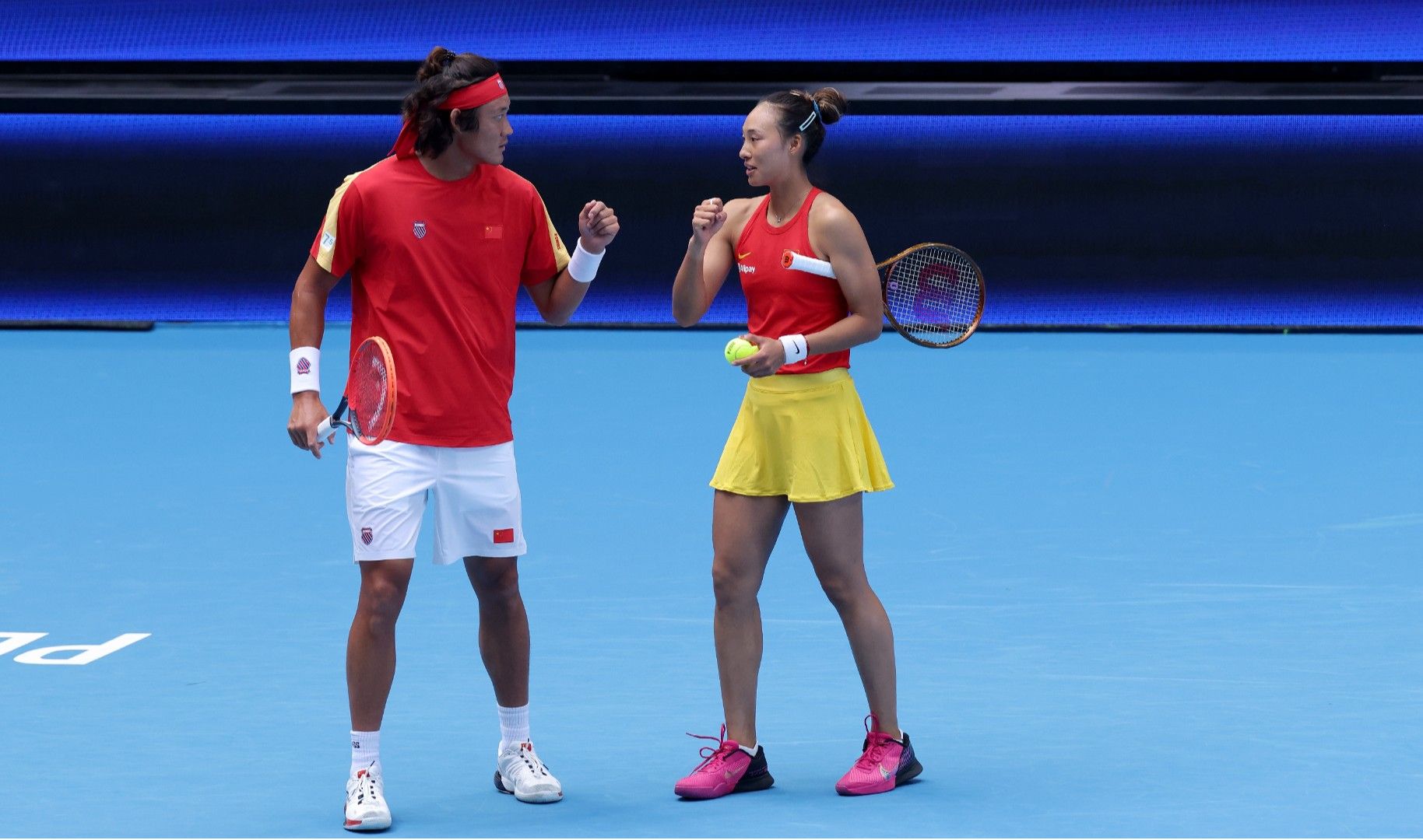 Buzzer Beater! Zheng Qinwen & Zhang Zizhen Secure Ranking-Based Entry for Mixed Doubles Tennis at the Paris Olympics -illustration-