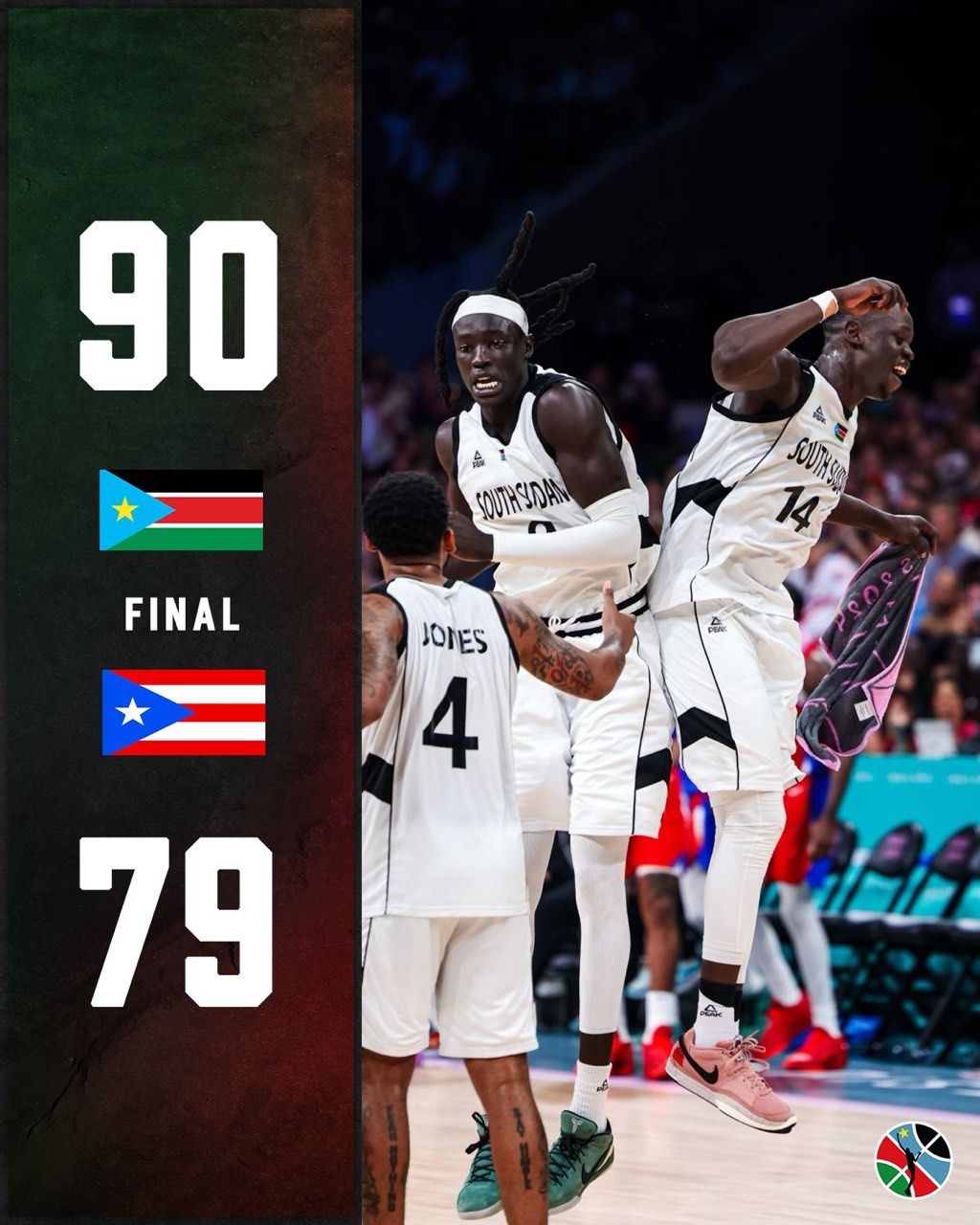 Olympic Men’s Basketball Report: Jones’ Points, Alvarado’s Points Not Enough as South Sudan Defeats Puerto Rico for First Olympic Win -illustration-