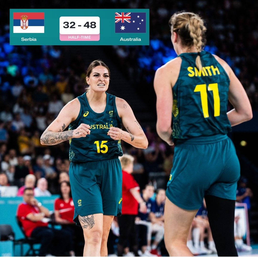 Olympic Women’s Basketball Semi-Finals: Melbourne Points & Smith Points Australia vs. Serbia -illustration-