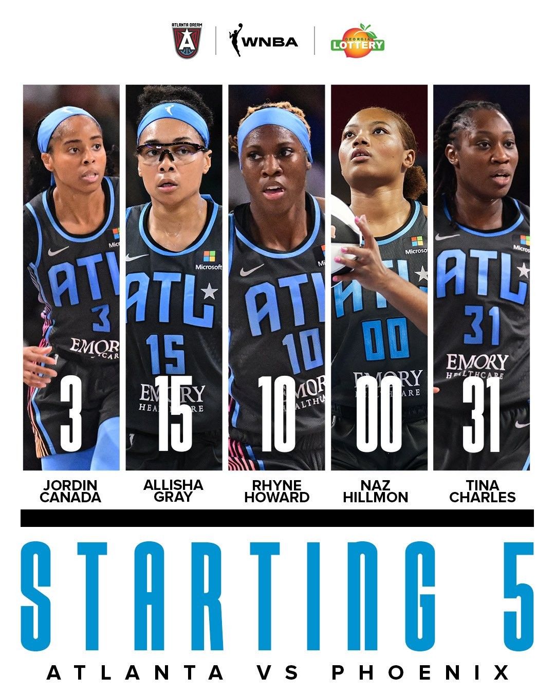 Dream VS Mercury Starting Lineups: Howard Faces Cooper, Taurasi Included -illustration-