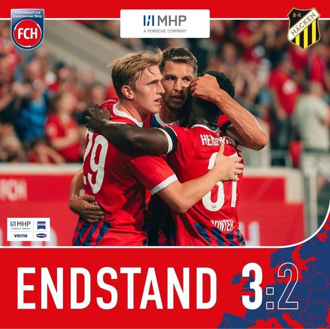 Create History! SV Heidenheim Advances on Aggregate Score – Eliminates Halmstads BK for First European Appearance -illustration-