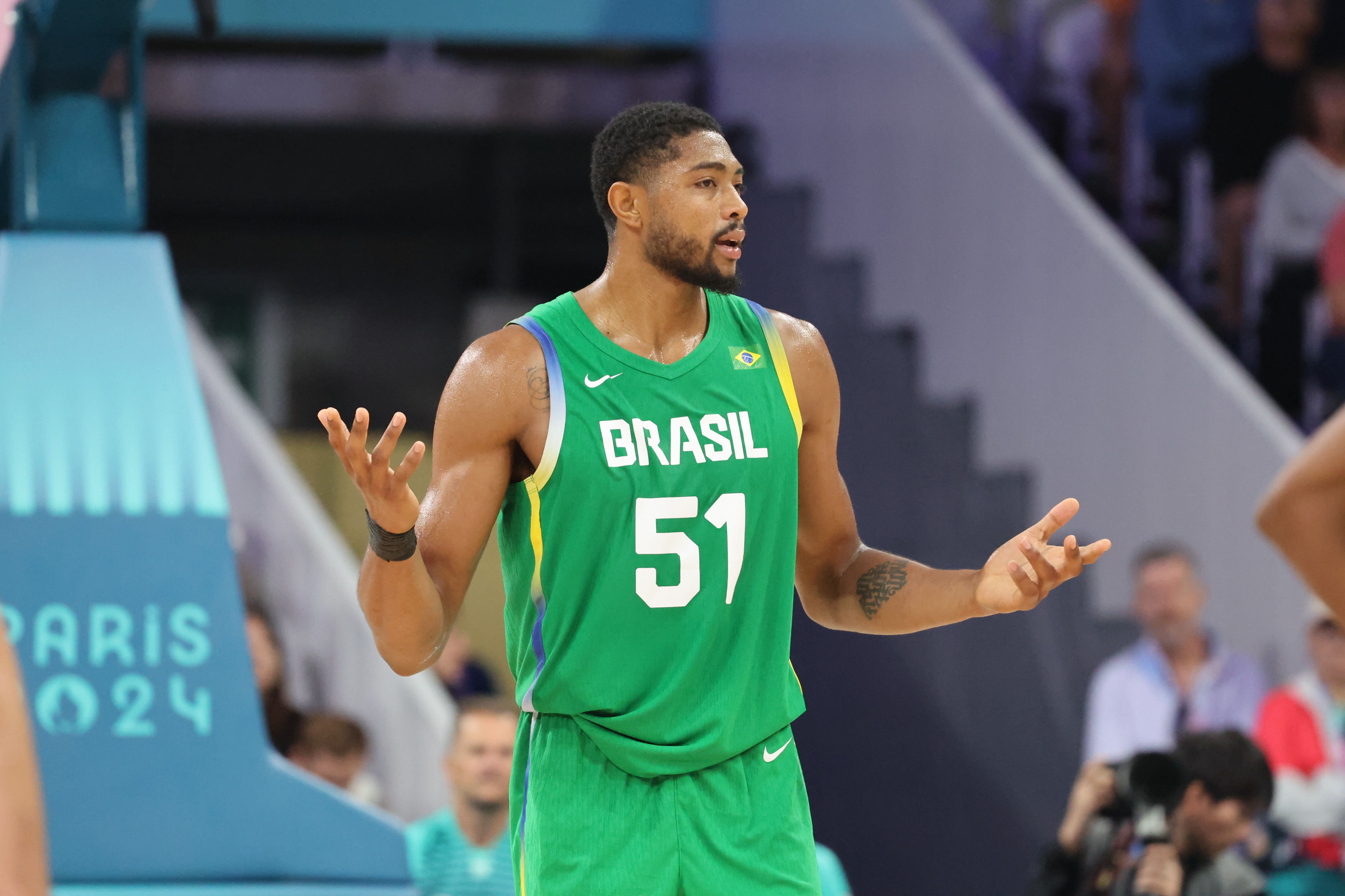 Return to the NBA? Cavaliers Interested in Signing Brazilian National Player Caboclo, Olympic Games Avg. Points and Rebounds -illustration-