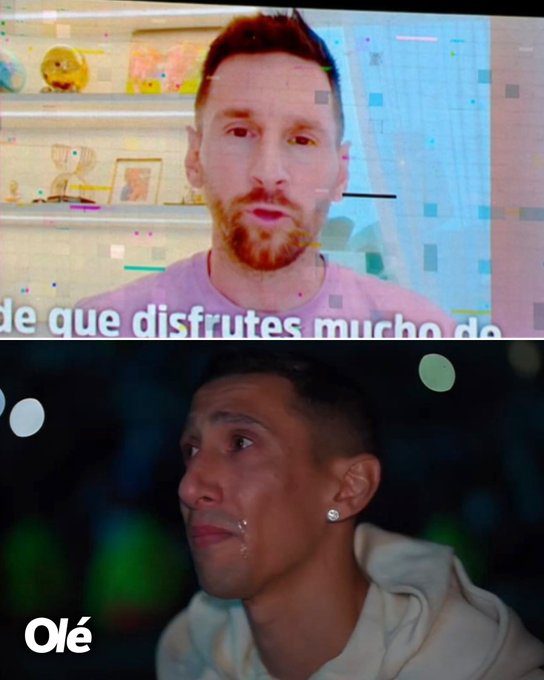 Messi Records Video Message for Di Maria, Who Is Moved to Tears -illustration-