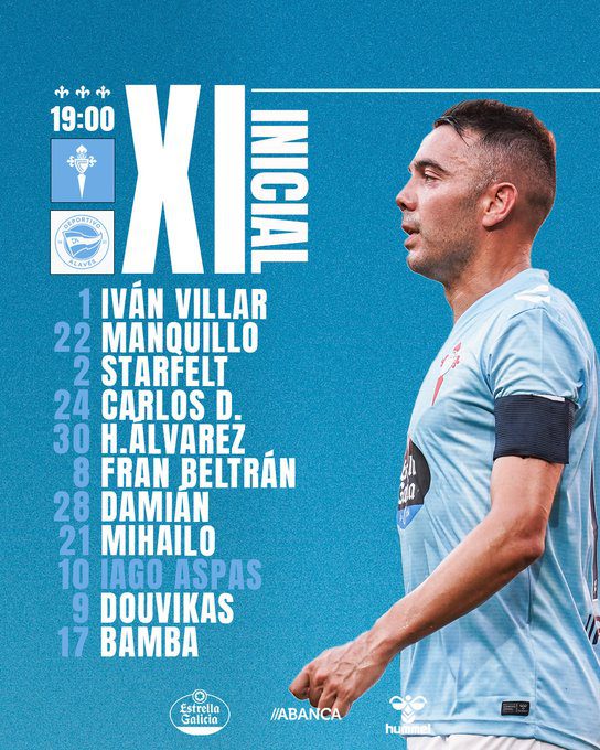 Celta vs Alavés Starting Lineups: Aspas PK Vicente -illustration-