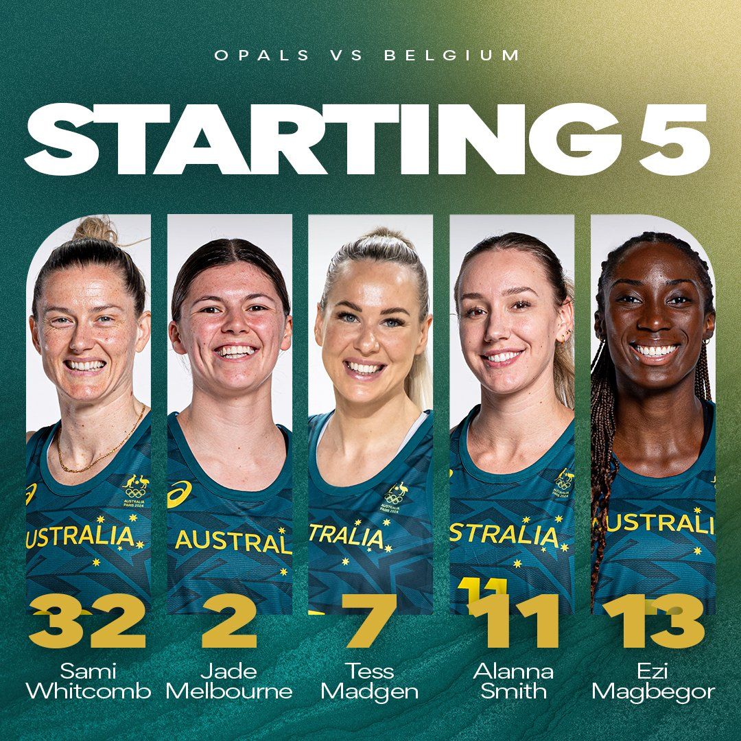 Olympic Women’s Basketball Bronze Medal Match Starting Lineups: Australia’s Maddon Promoted to Starter, Belgium’s Meesseman to Play -illustration-