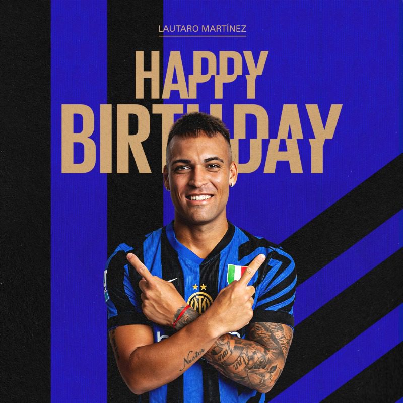 Inter Milan Official Wishes Happy Birthday to Captain Lautaro! -illustration-