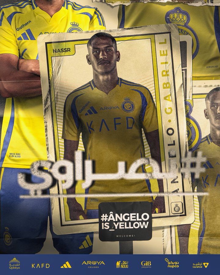 Fewer Detours Official: Chelsea’s 19-Year-Old Forward Angelo Joins Al-Nassr -illustration-