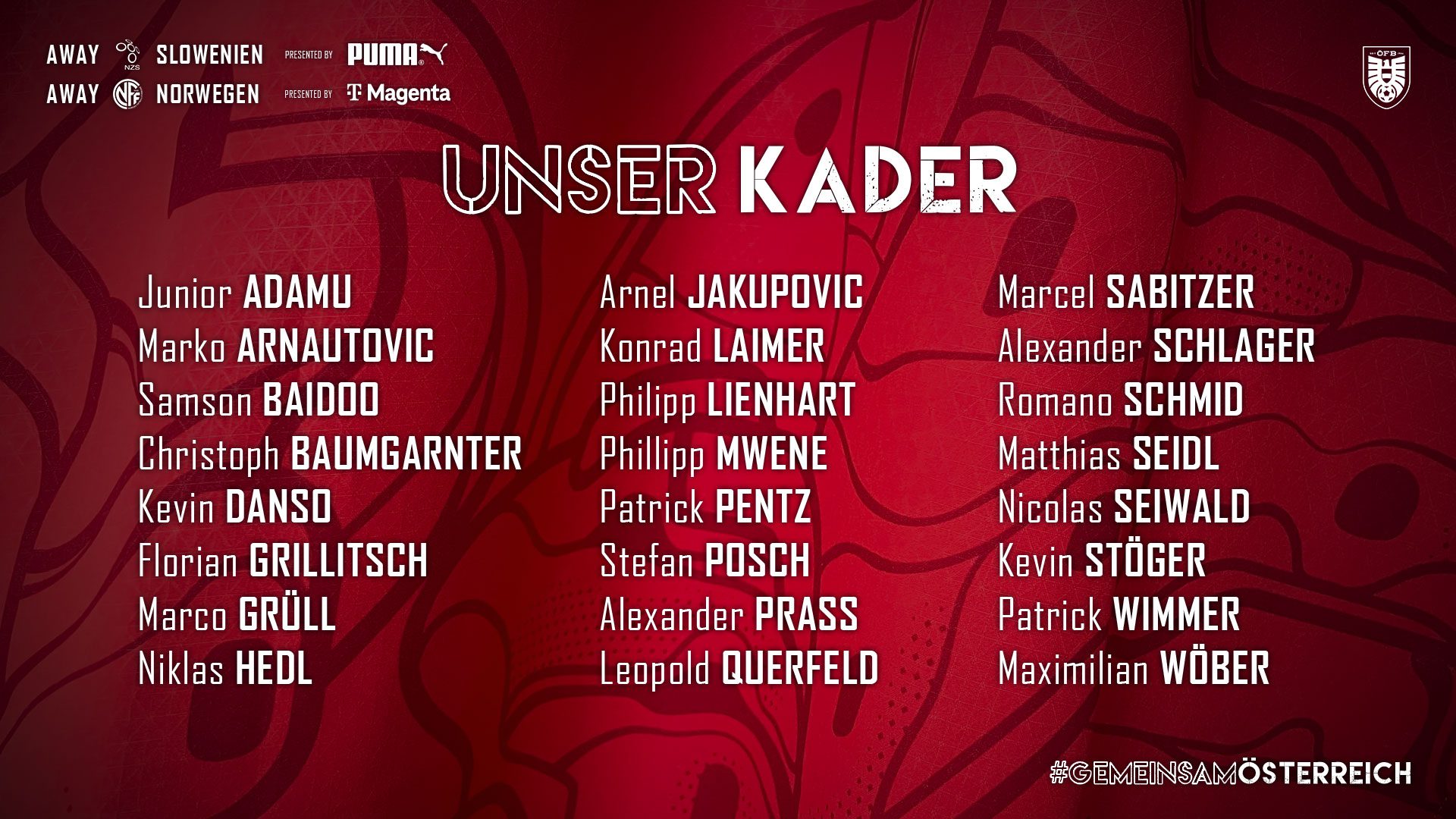 Austria’s Nations League Squad: Arnautovic Leads, Sabitzer and Laimer Included, Alaba Absent -illustration-