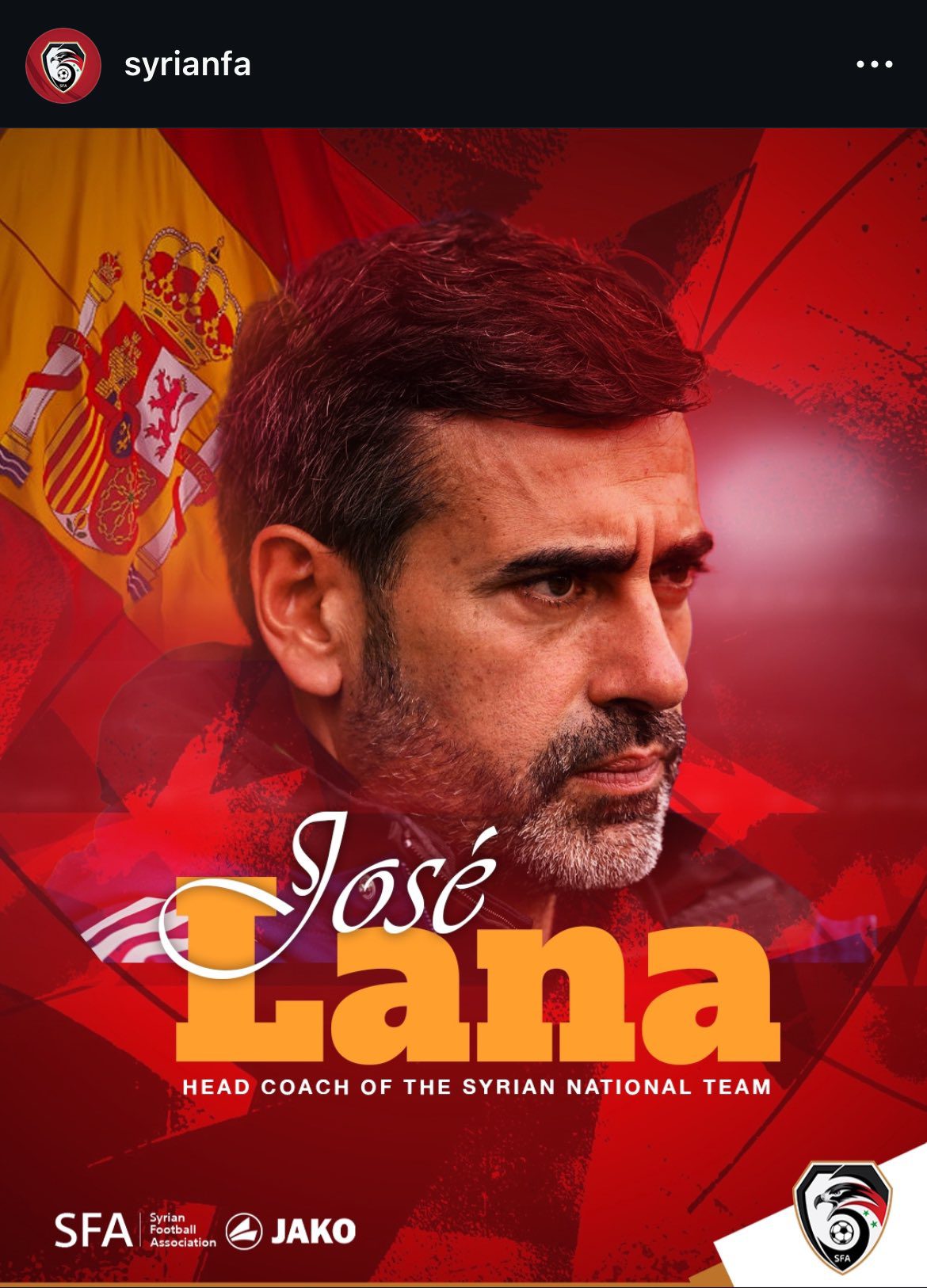 Official: Jose Rana Takes Charge of Syrian National Team, Previously Led Spain U19 to Euro Championship Victory -illustration-