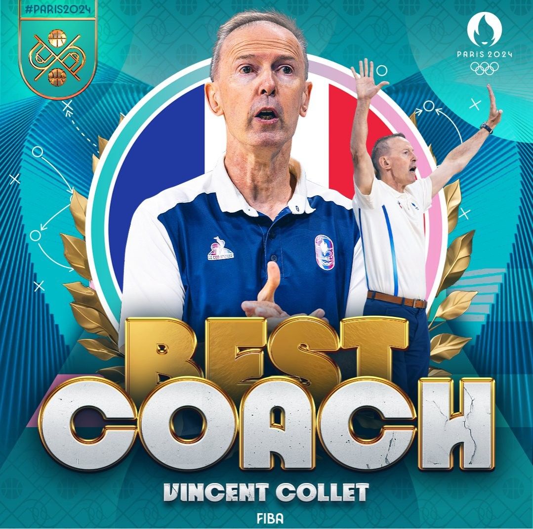 FIBA Official: The Best Coach of the Men’s Basketball Tournament at These Olympics is French Head Coach Vincent Collet -illustration-