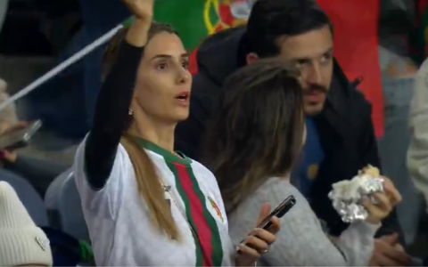 Portuguese Beautiful Fans Steal the Show at the Stand, Ronaldo Enters Calmly