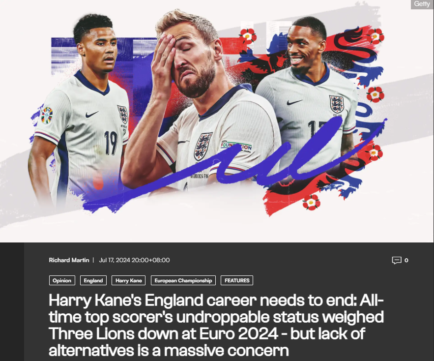 Famous Journalist: Kane Should Leave Along with Southgate, Beckham and Rooney Were Also Abandoned at This Age