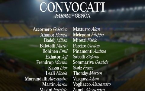 Balotelli Included in Genoa's Squad List, Likely to Make Appearance Against Parma