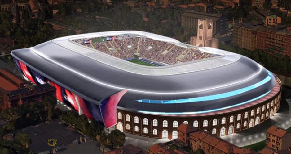 Bologna Renovates Home Ground, Renderings Mocked by Fans as "Futuristic Toilet"