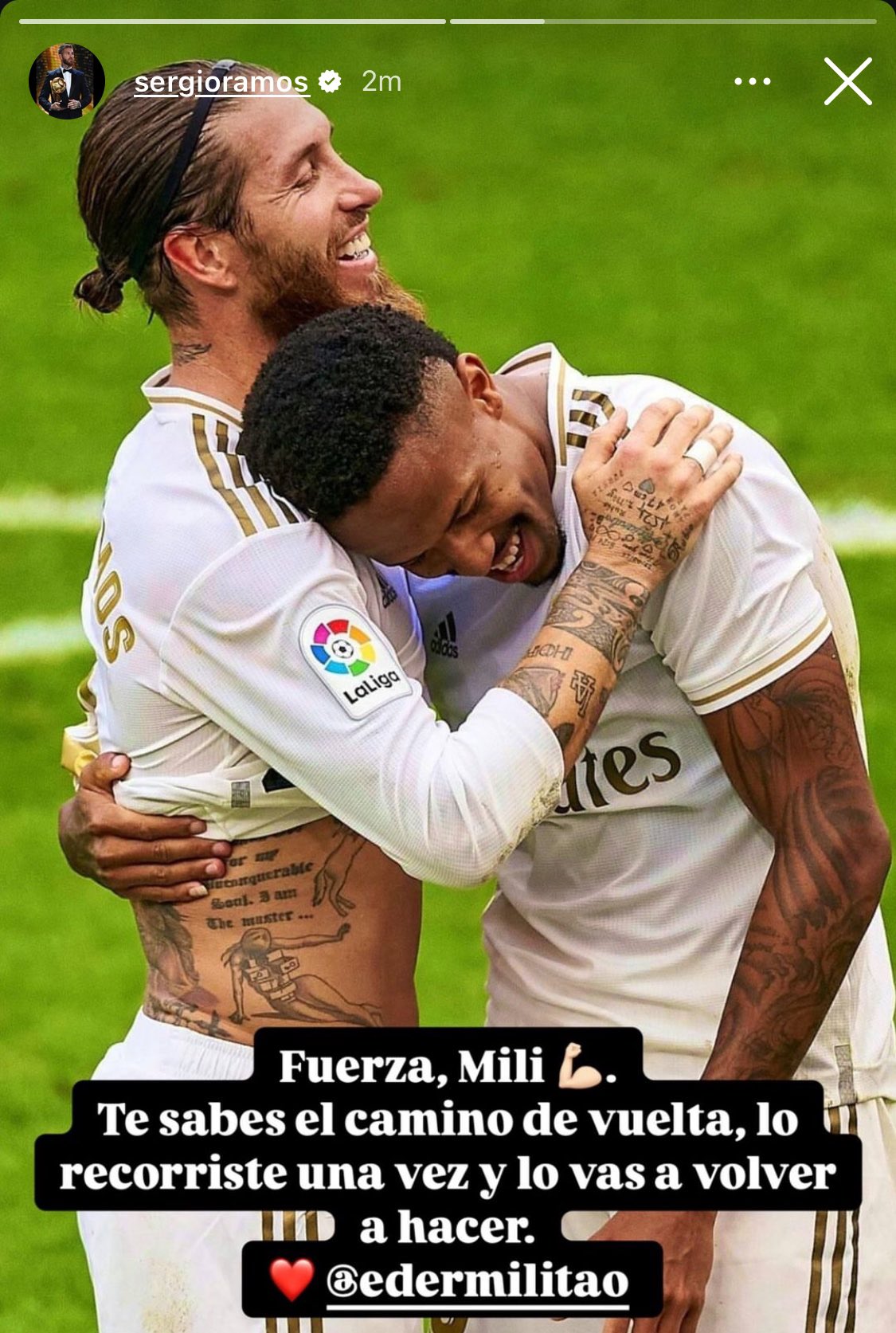 Ramos Encourages Militão on Social Media: You've Come Back Once, You Can Surely Stand Up Again